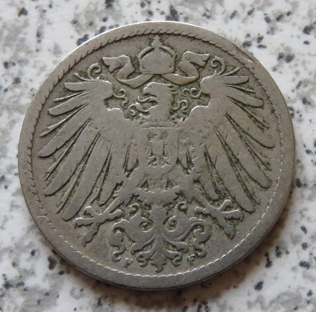  Kaiserreich 10 Pfennig 1890 F   