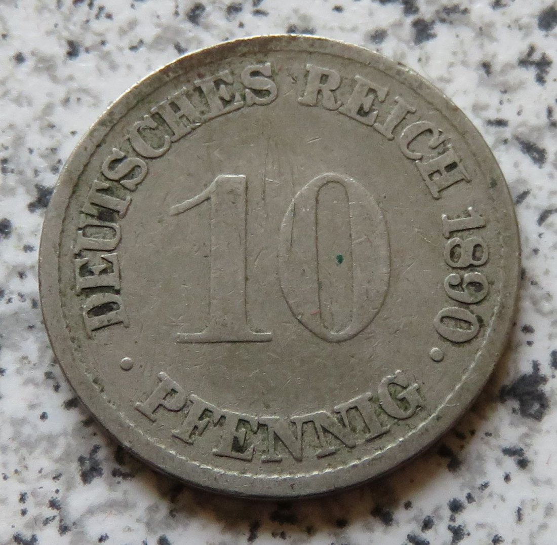  Kaiserreich 10 Pfennig 1890 G   