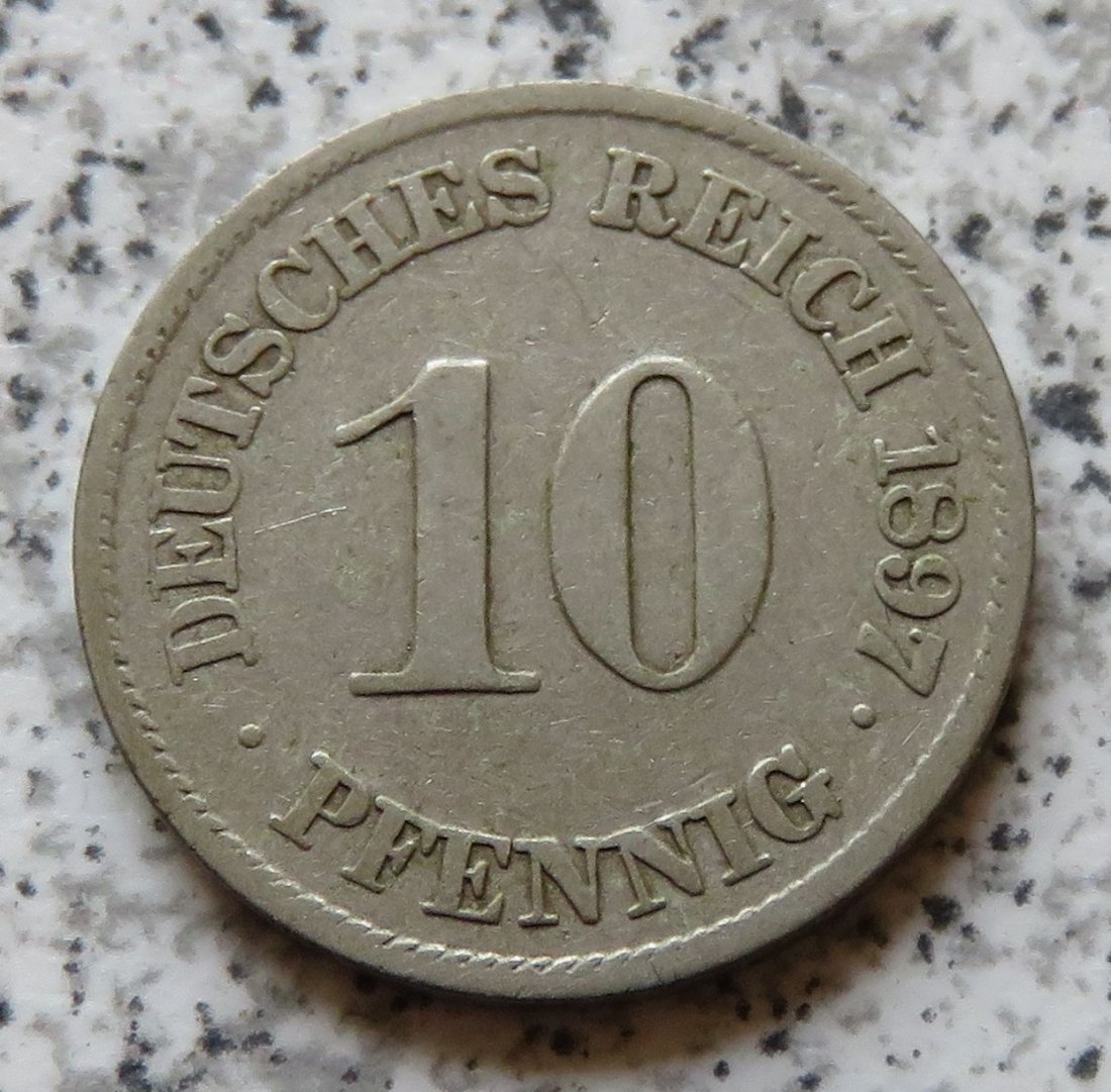  Kaiserreich 10 Pfennig 1897 A   