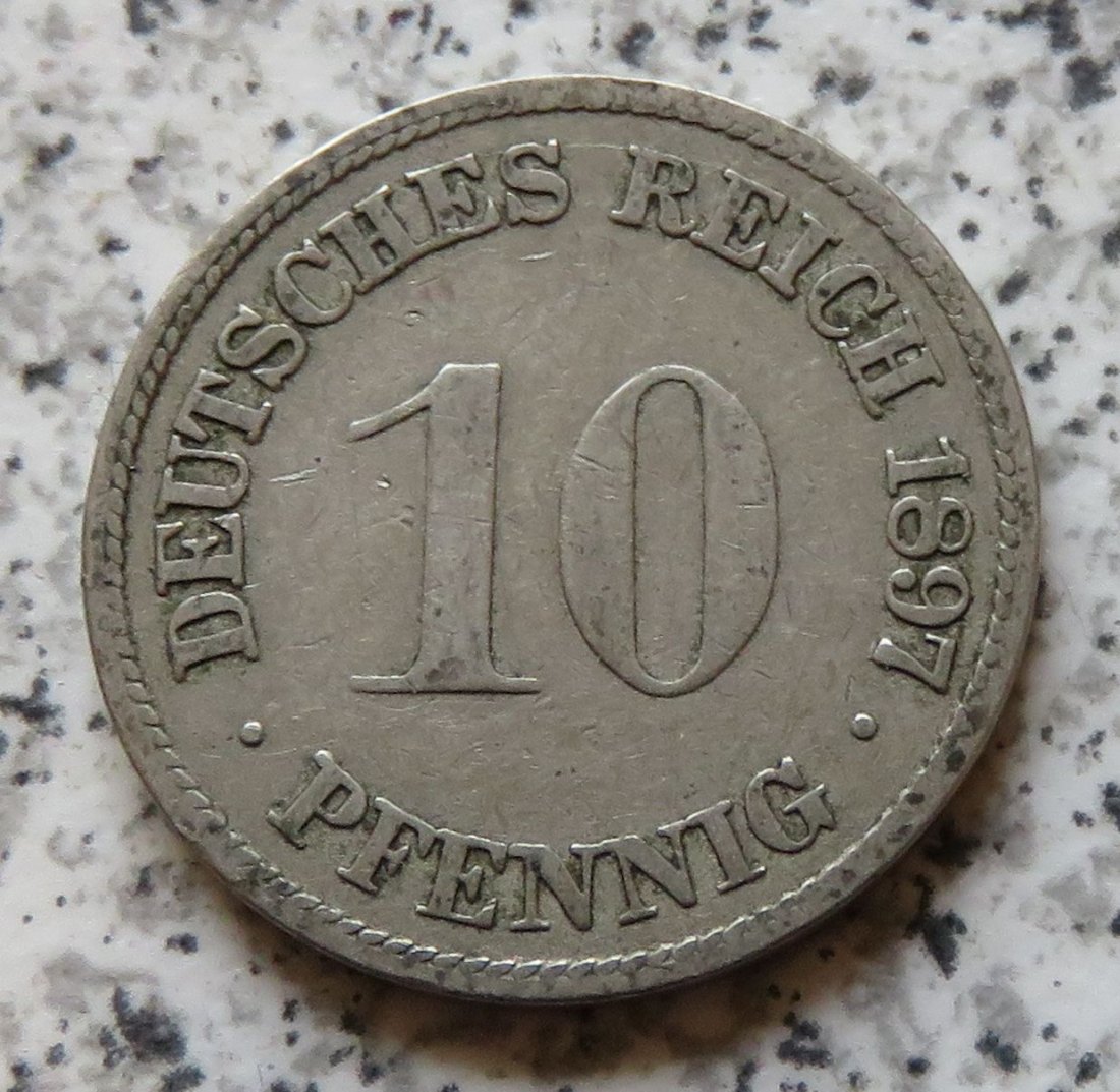  Kaiserreich 10 Pfennig 1897 G   