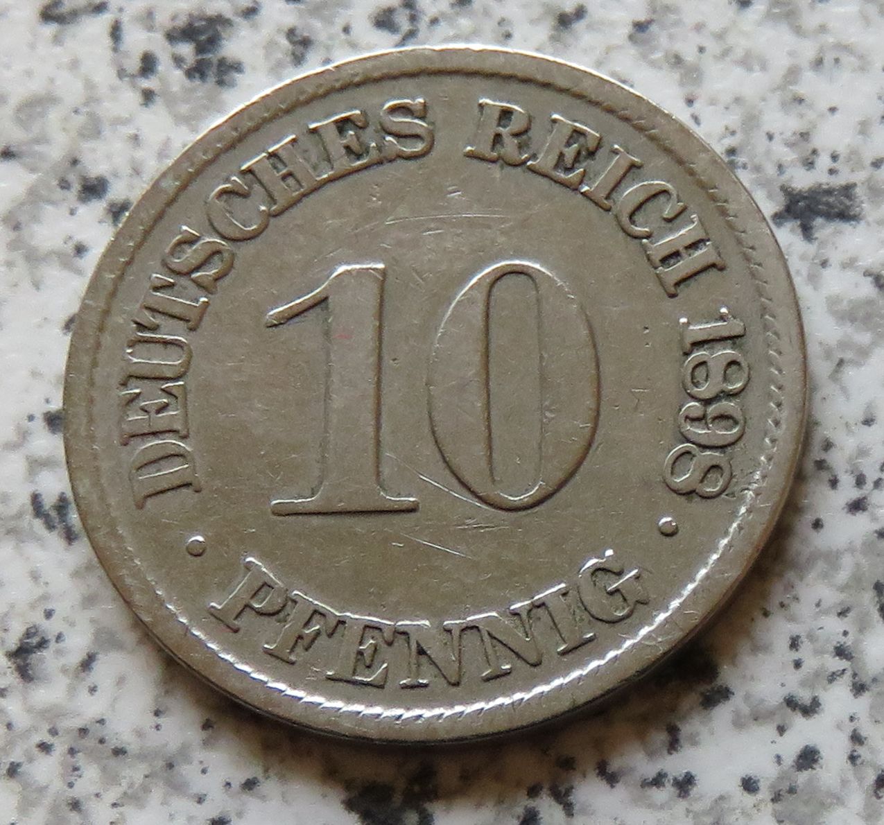  Kaiserreich 10 Pfennig 1898 F   