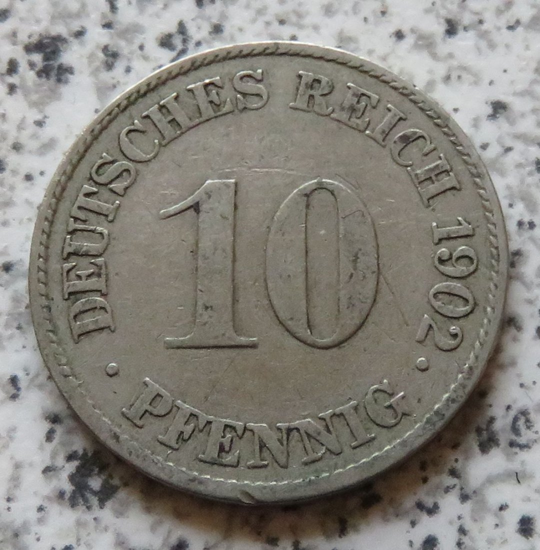  Kaiserreich 10 Pfennig 1902 J   