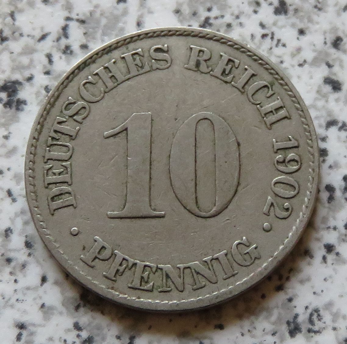  Kaiserreich 10 Pfennig 1902 J   