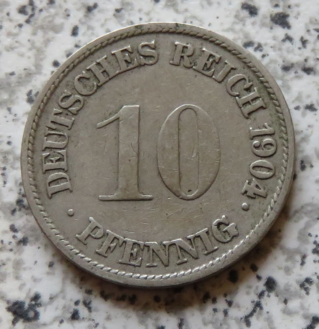  Kaiserreich 10 Pfennig 1904 G   