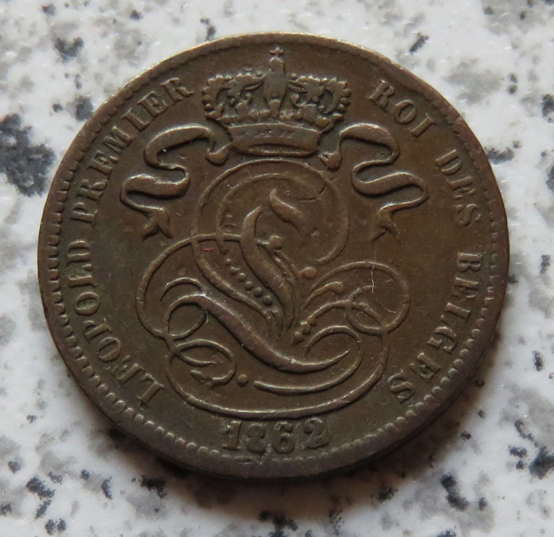  Belgien 1 Centime 1862   