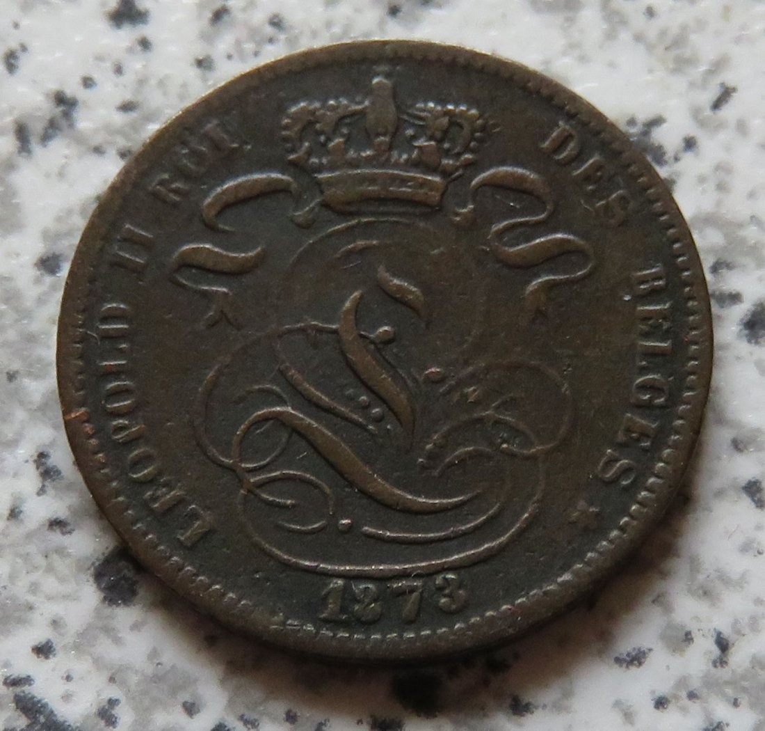  Belgien 1 Centime 1873 französisch   