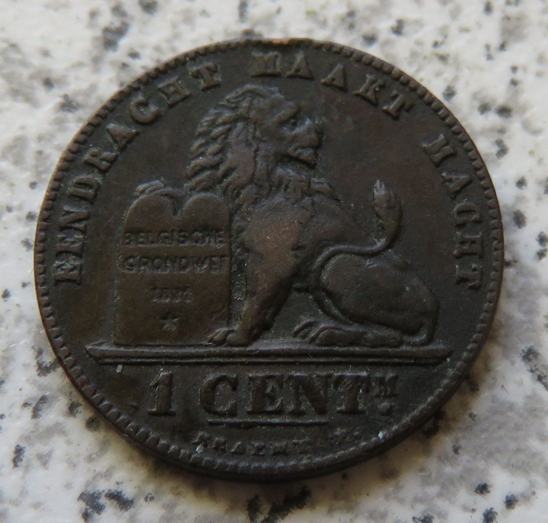  Belgien 1 Centime 1887 flämisch   