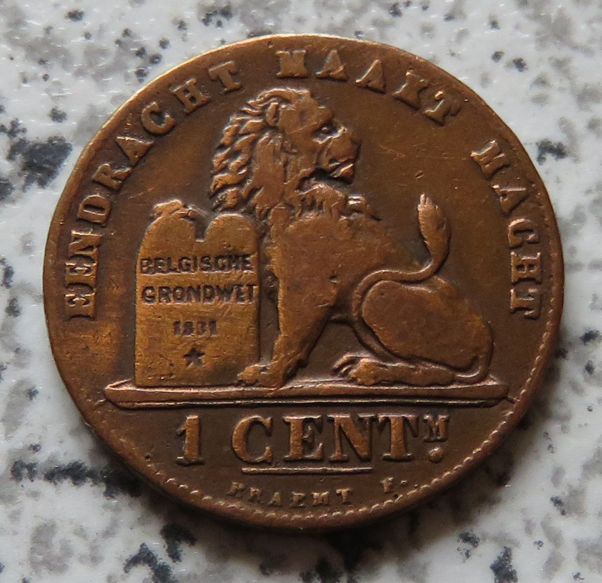  Belgien 1 Centime 1894 flämisch   