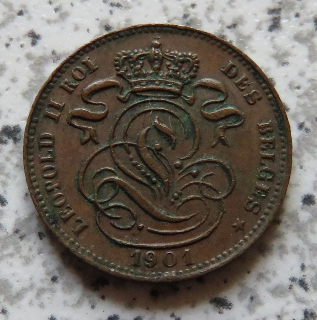  Belgien 1 Centime 1901 französisch   