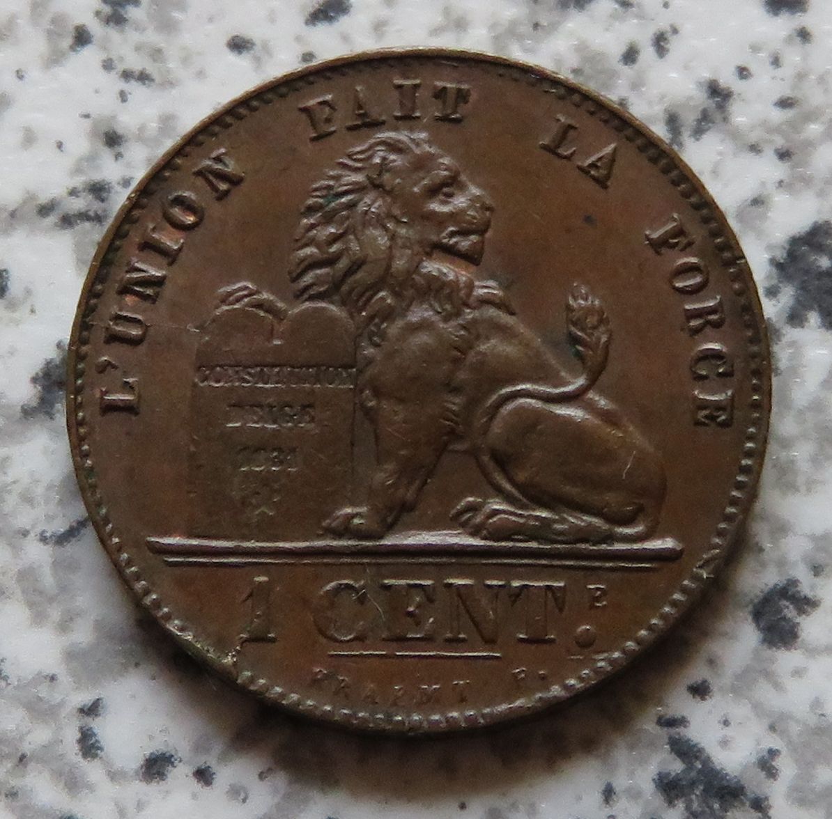  Belgien 1 Centime 1901 französisch   