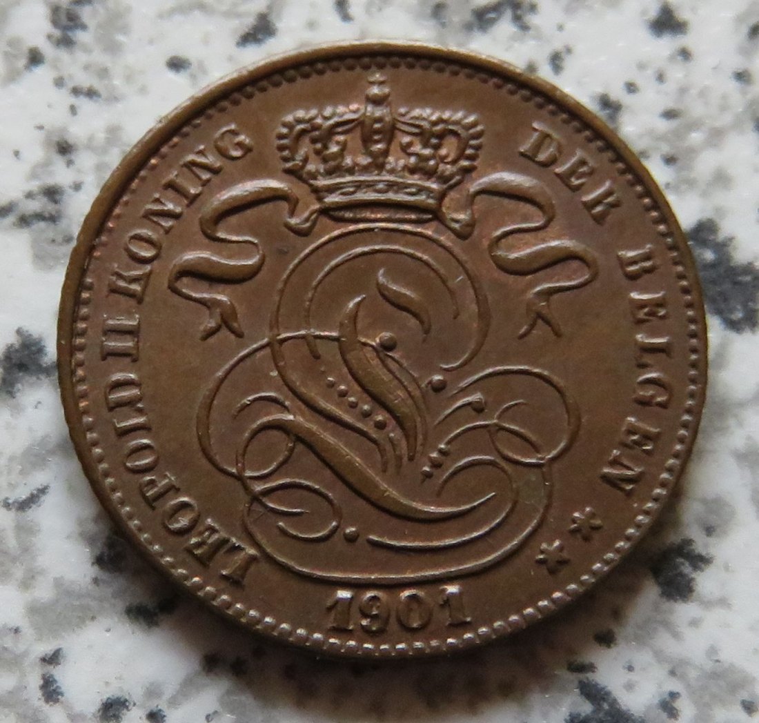  Belgien 1 Centime 1901 flämisch   