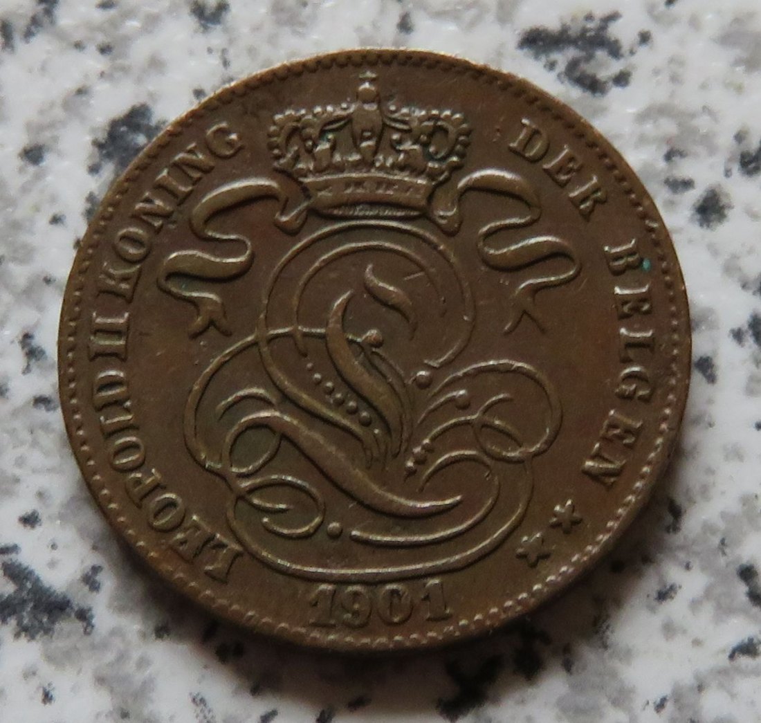  Belgien 1 Centime 1901 flämisch   