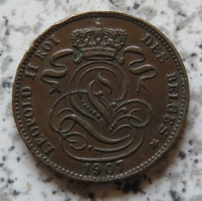  Belgien 1 Centime 1907 französisch   