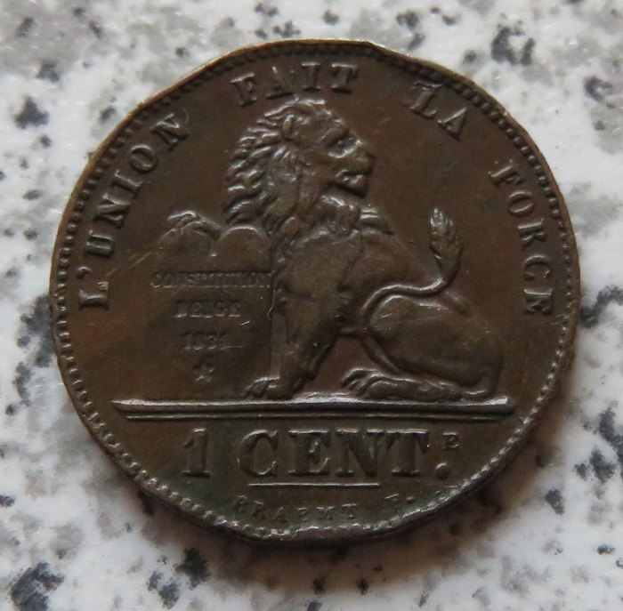  Belgien 1 Centime 1907 französisch   