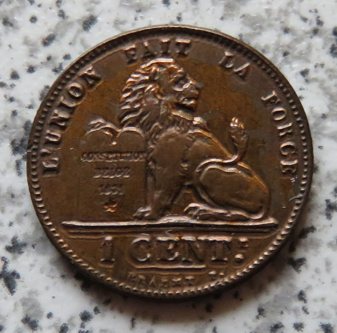  Belgien 1 Centime 1907 französisch   