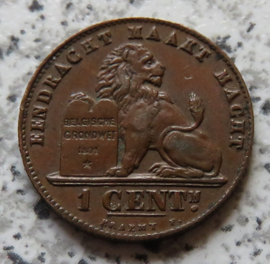  Belgien 1 Centime 1907 flämisch   