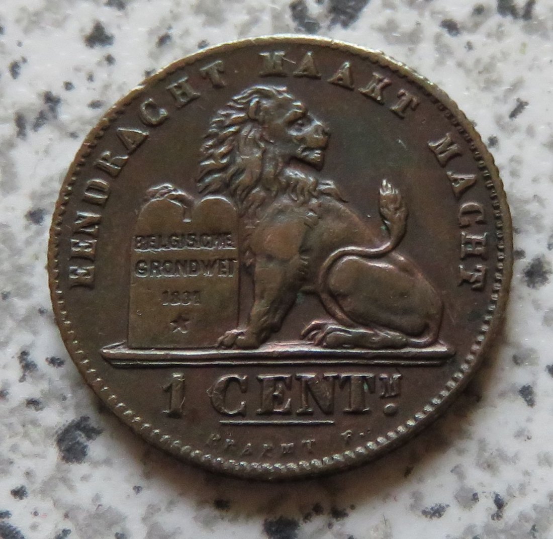  Belgien 1 Centime 1907 flämisch   