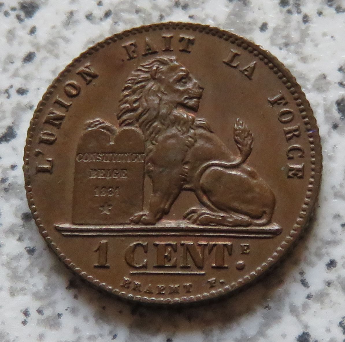  Belgien 1 Centime 1912 französisch   