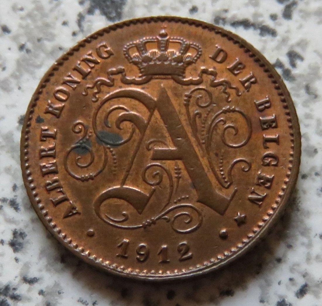  Belgien 1 Centime 1912 flämisch   