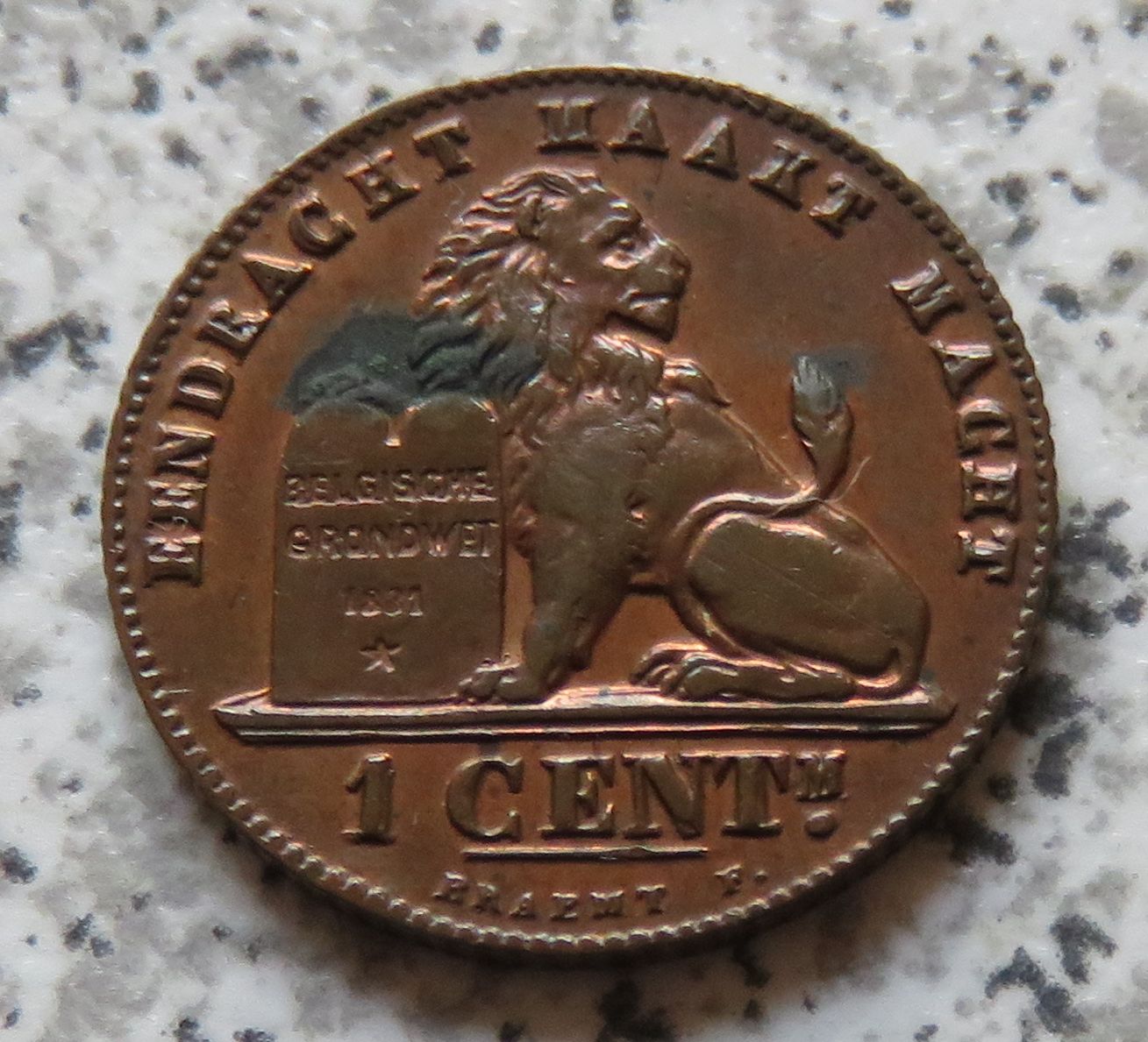  Belgien 1 Centime 1912 flämisch   