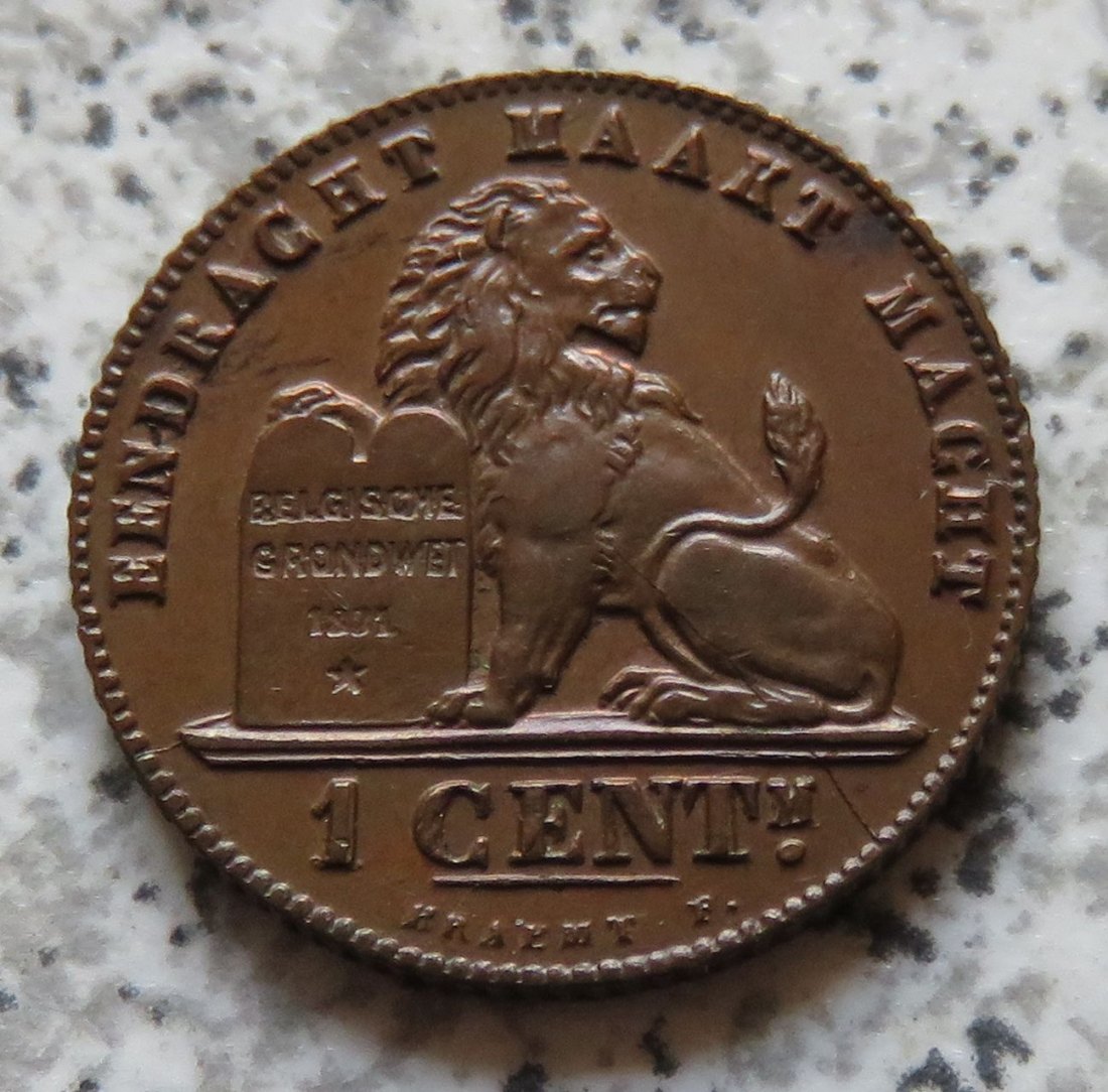  Belgien 1 Centime 1912 flämisch   