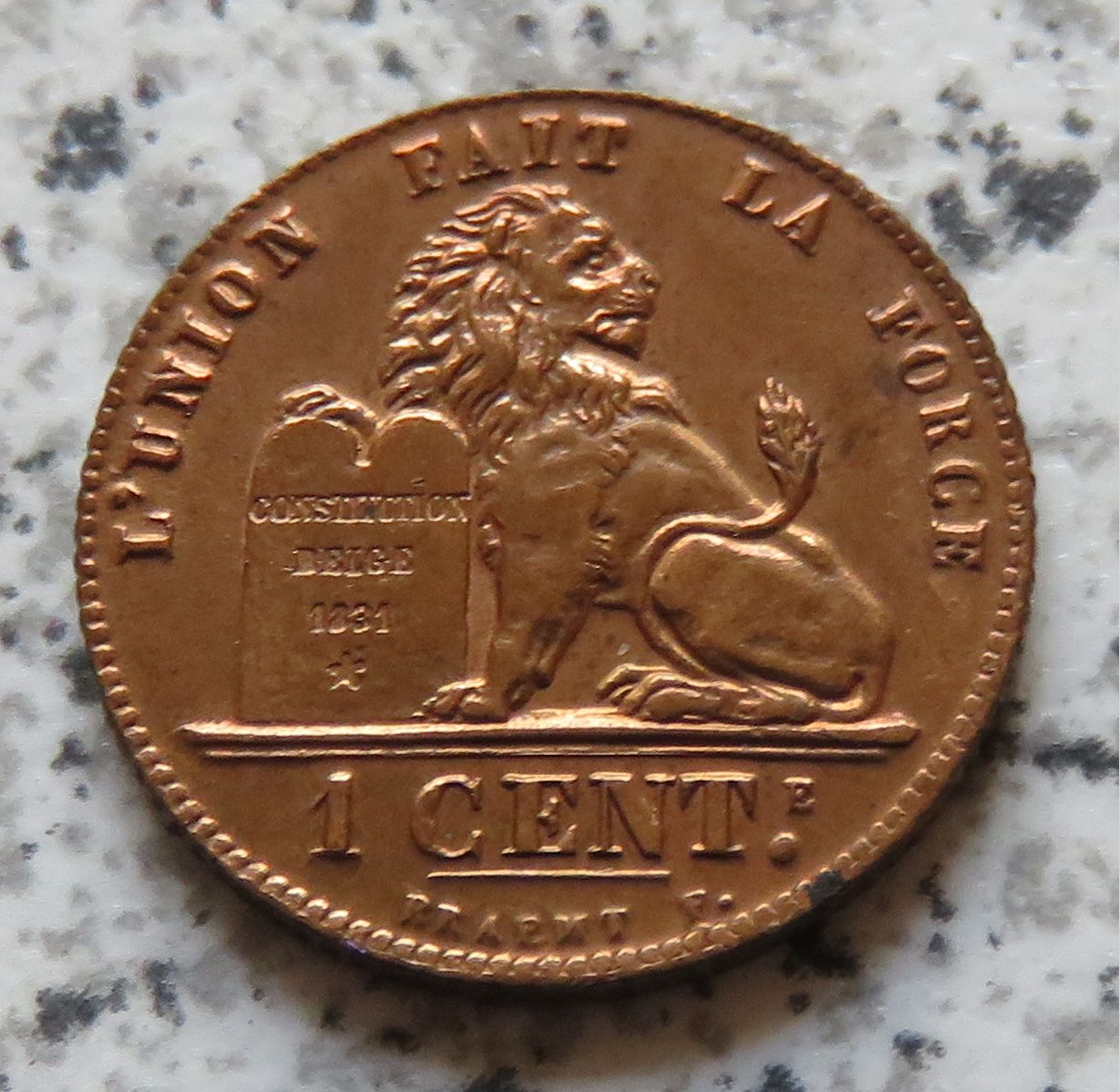  Belgien 1 Centime 1914 französisch   