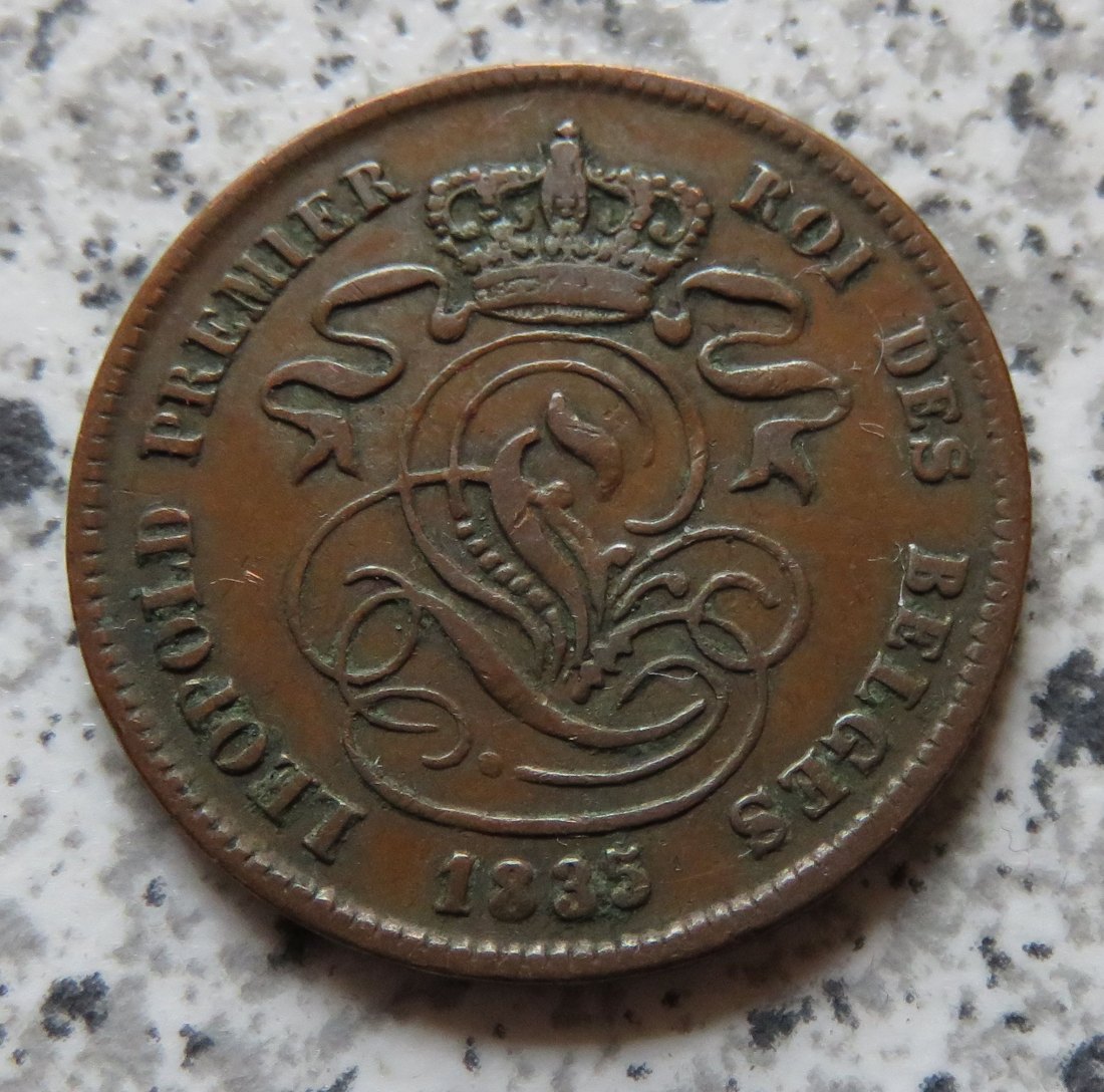  Belgien 2 Centimes 1835, KM 4.2   