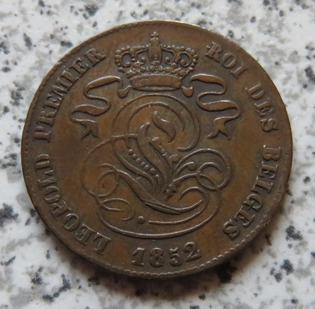  Belgien 2 Centimes 1852   