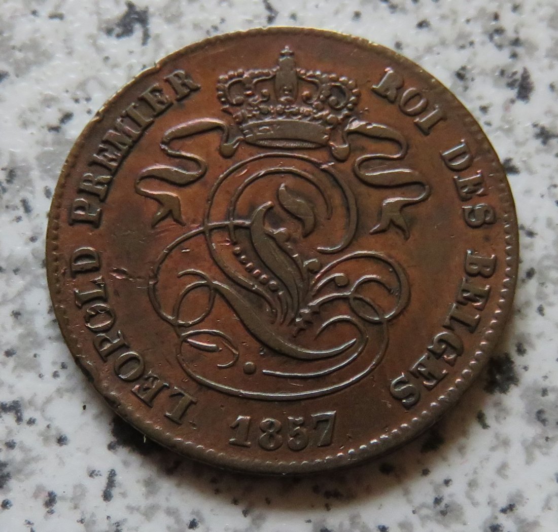  Belgien 2 Centimes 1857   