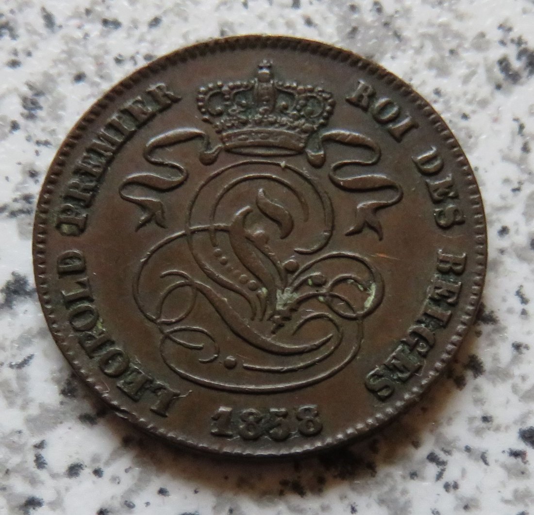  Belgien 2 Centimes 1858   