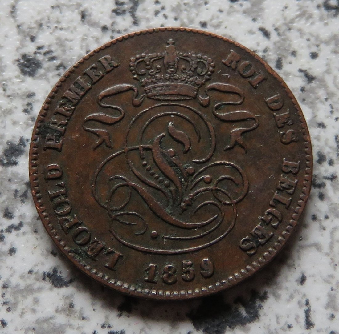  Belgien 2 Centimes 1859   