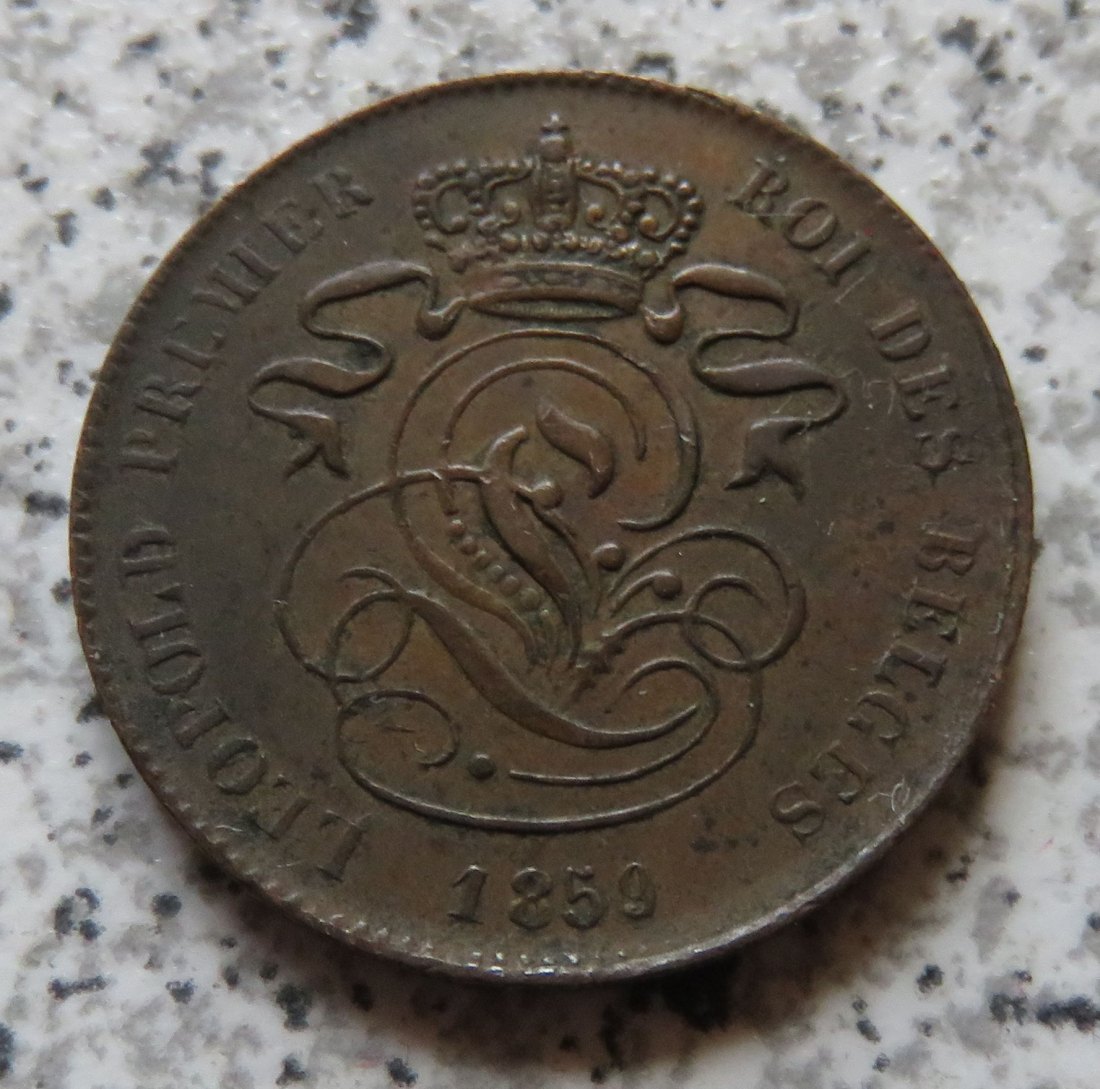  Belgien 2 Centimes 1859   