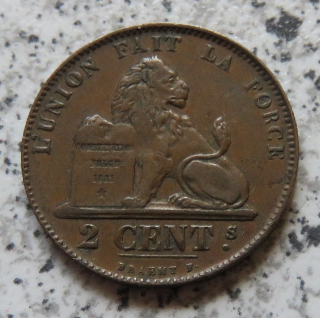  Belgien 2 Centimes 1859   