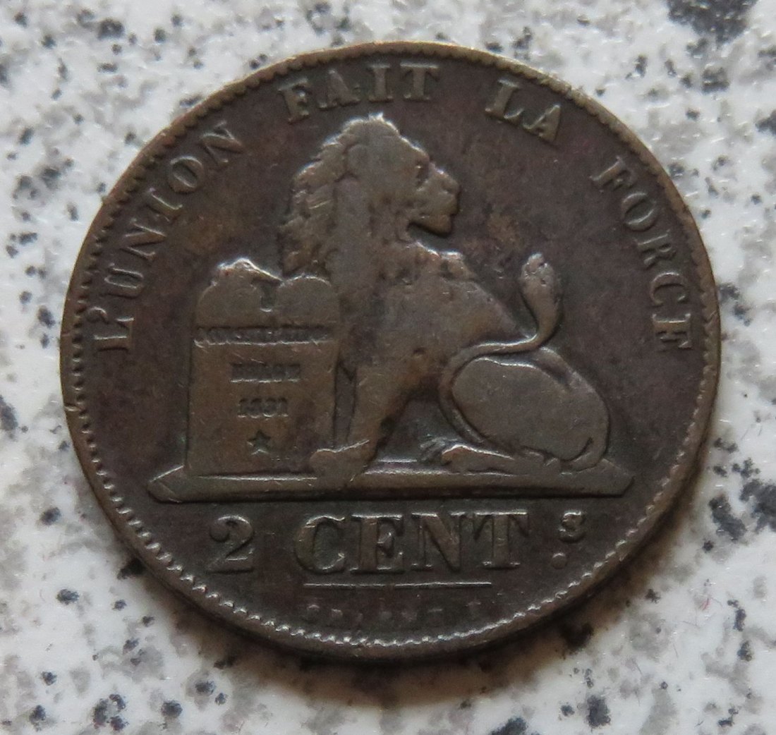  Belgien 2 Centimes 1859   