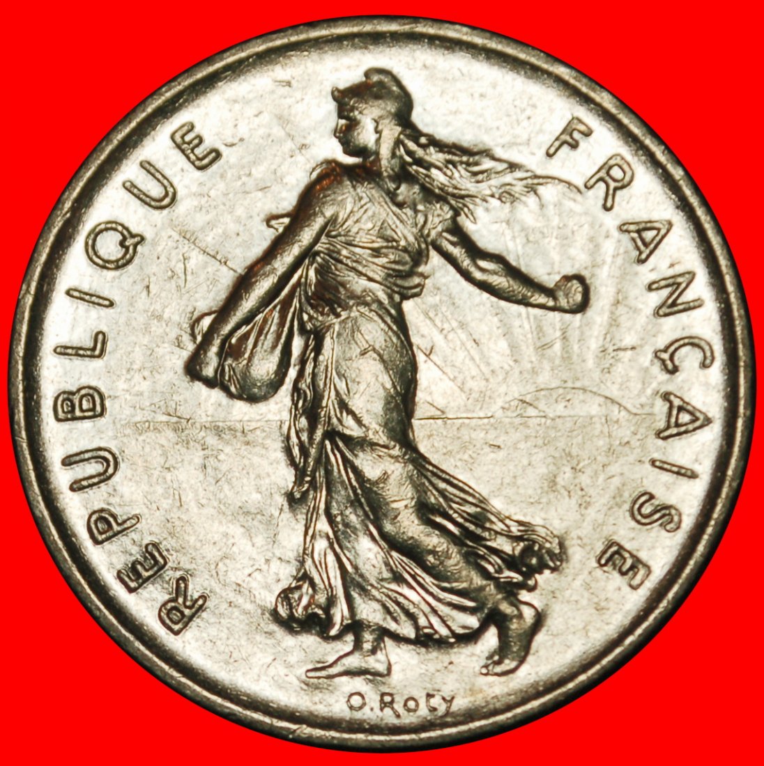  Ⰶ SUN (1969-2001): FRANCE ★  5 FRANCS 1992! ERROR! MINT LUSTRE! LOW START ★ NO RESERVE!   