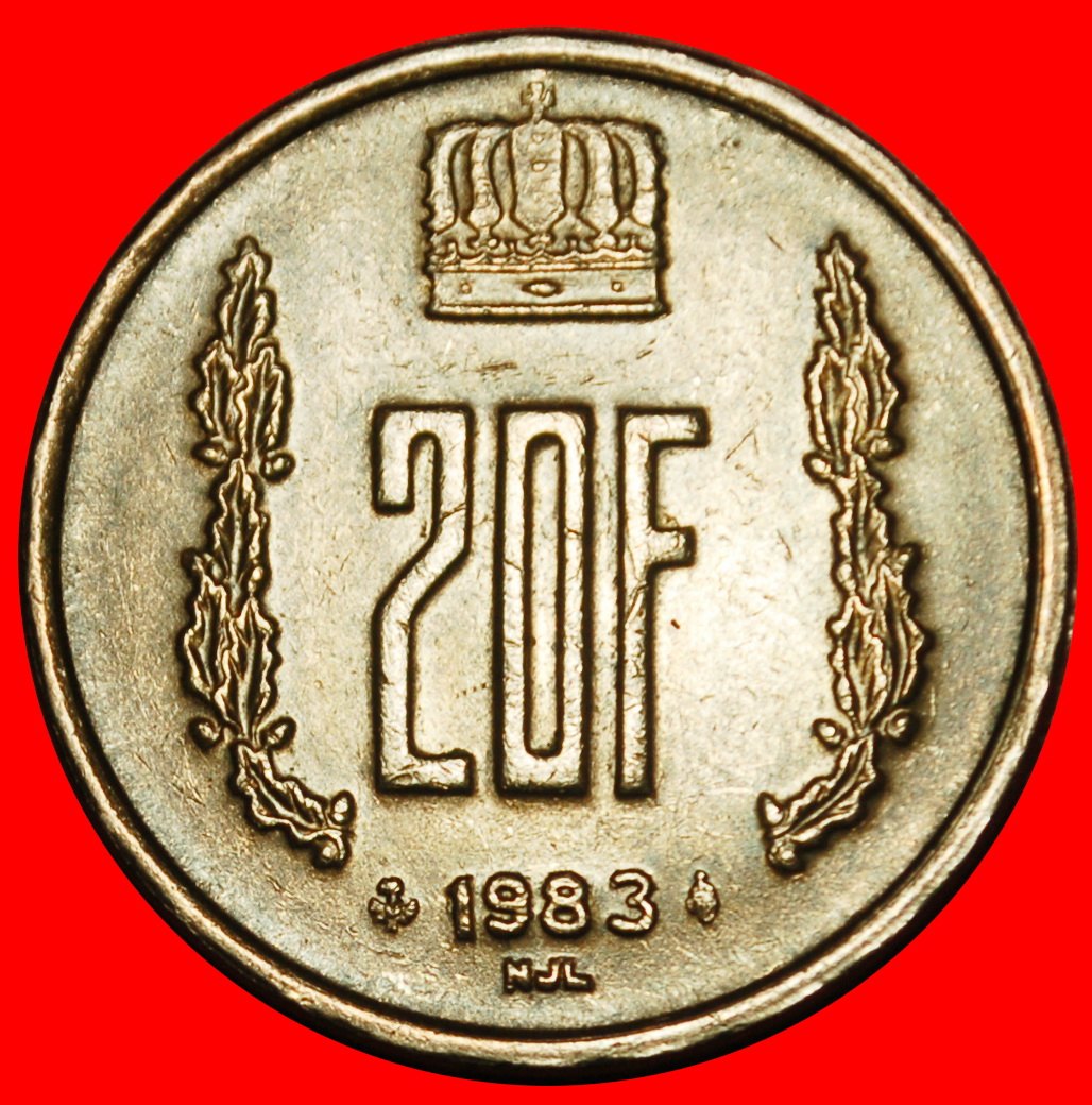  Ⰶ BELGIUM (1980-1983): LUXEMBOURG ★ 20 FRANCS 1983 CROWN! JEAN (1964-2000)!★LOW START ★ NO RESERVE!   