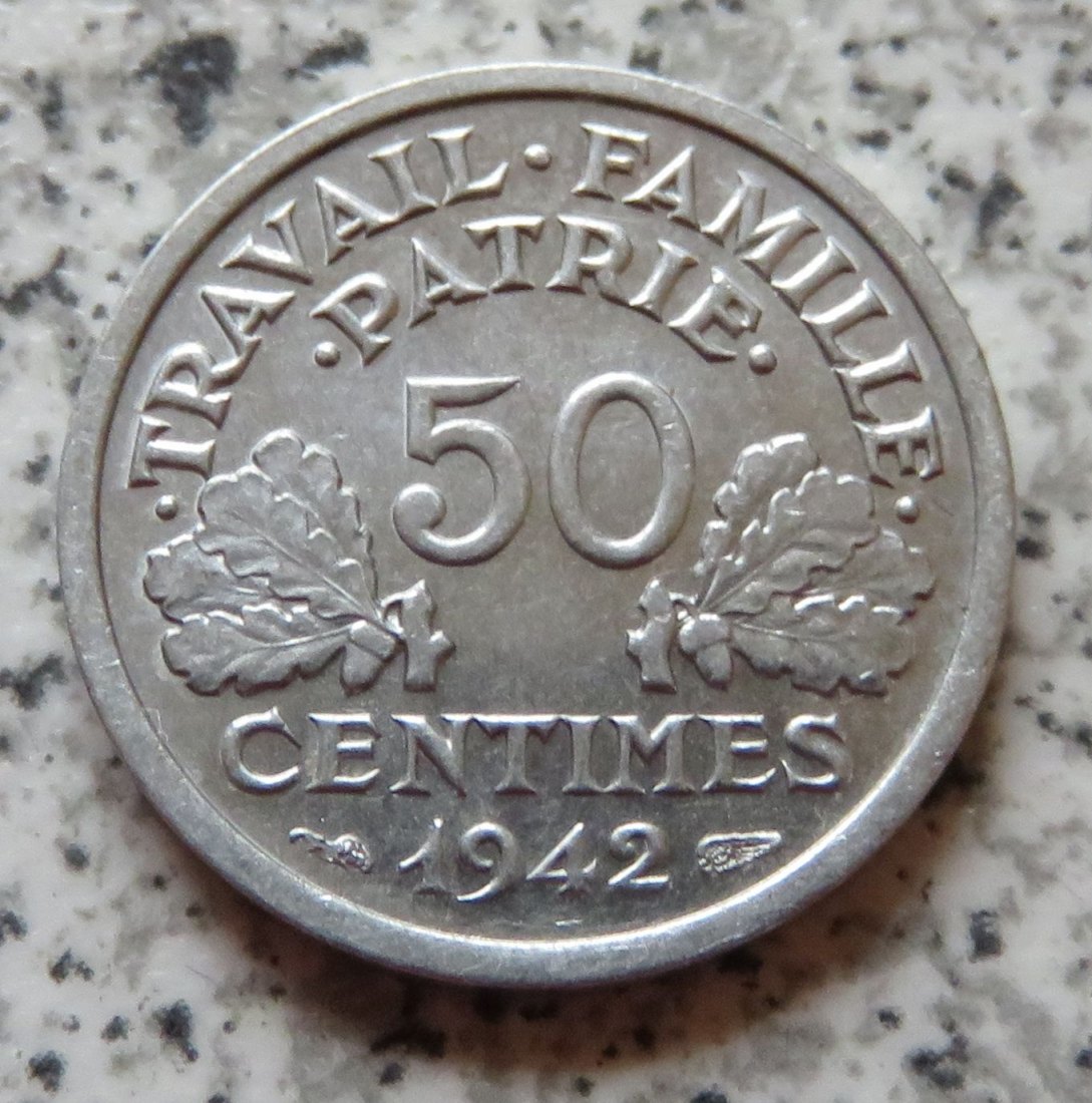  Frankreich 50 Centimes 1942   