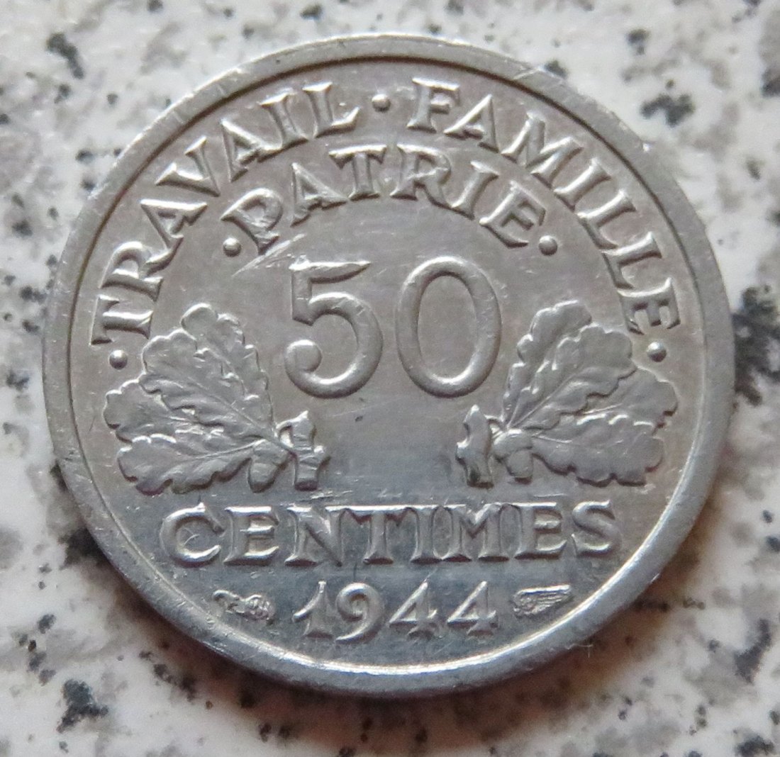  Frankreich 50 Centimes 1944 -B-   