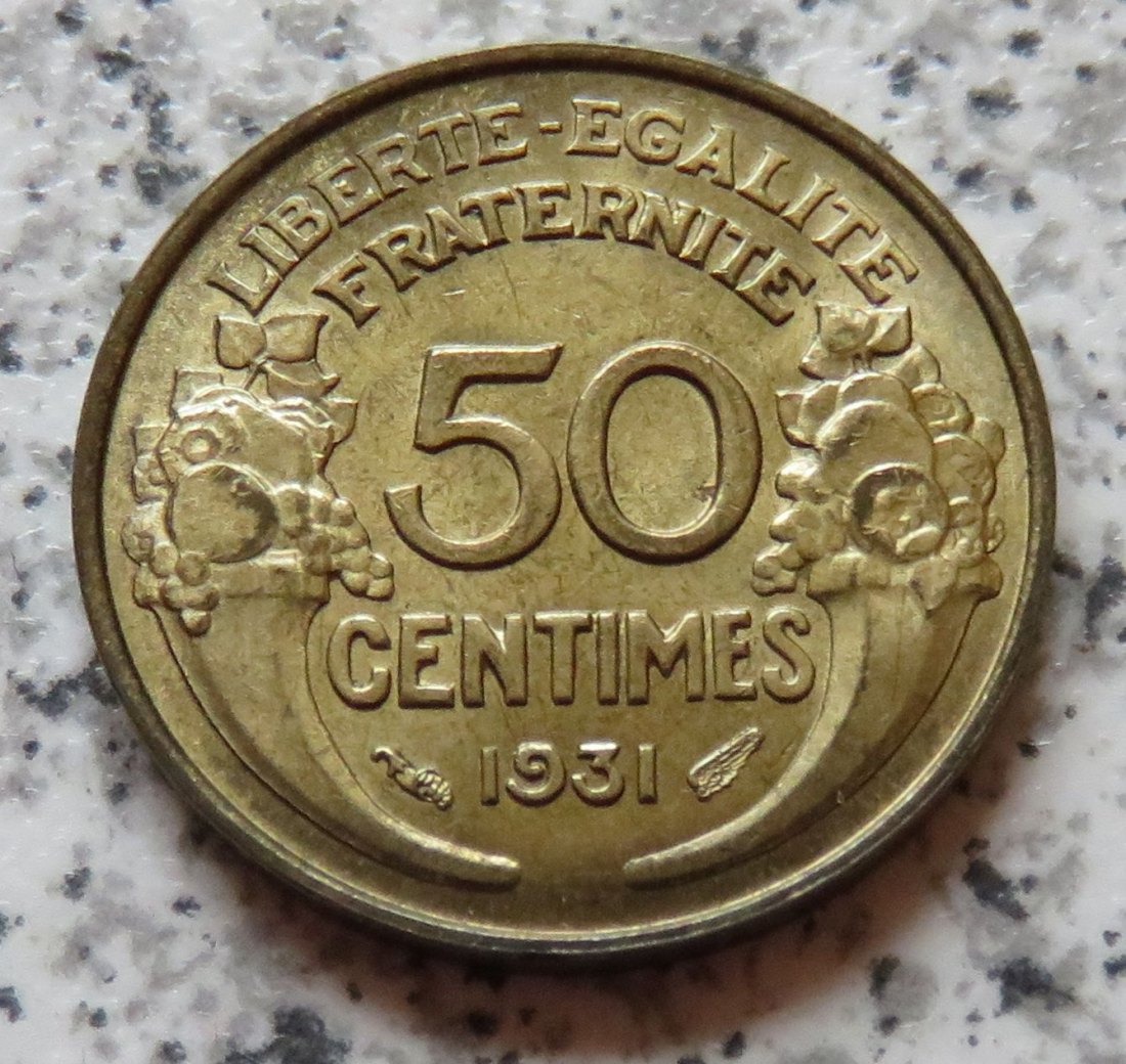  Frankreich 50 Centimes 1931, besser   