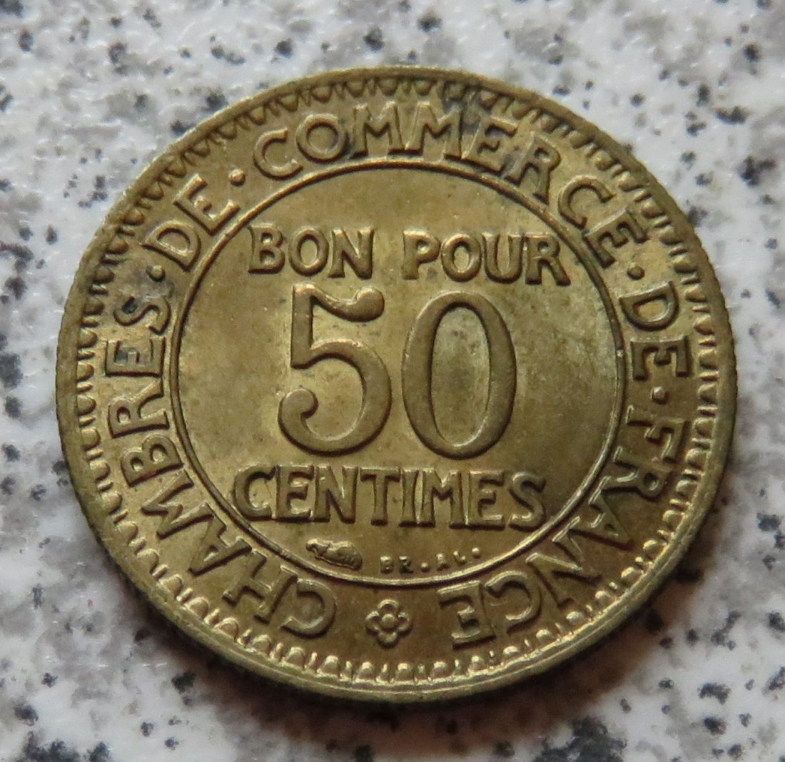  Frankreich 50 Centimes 1922, besser   