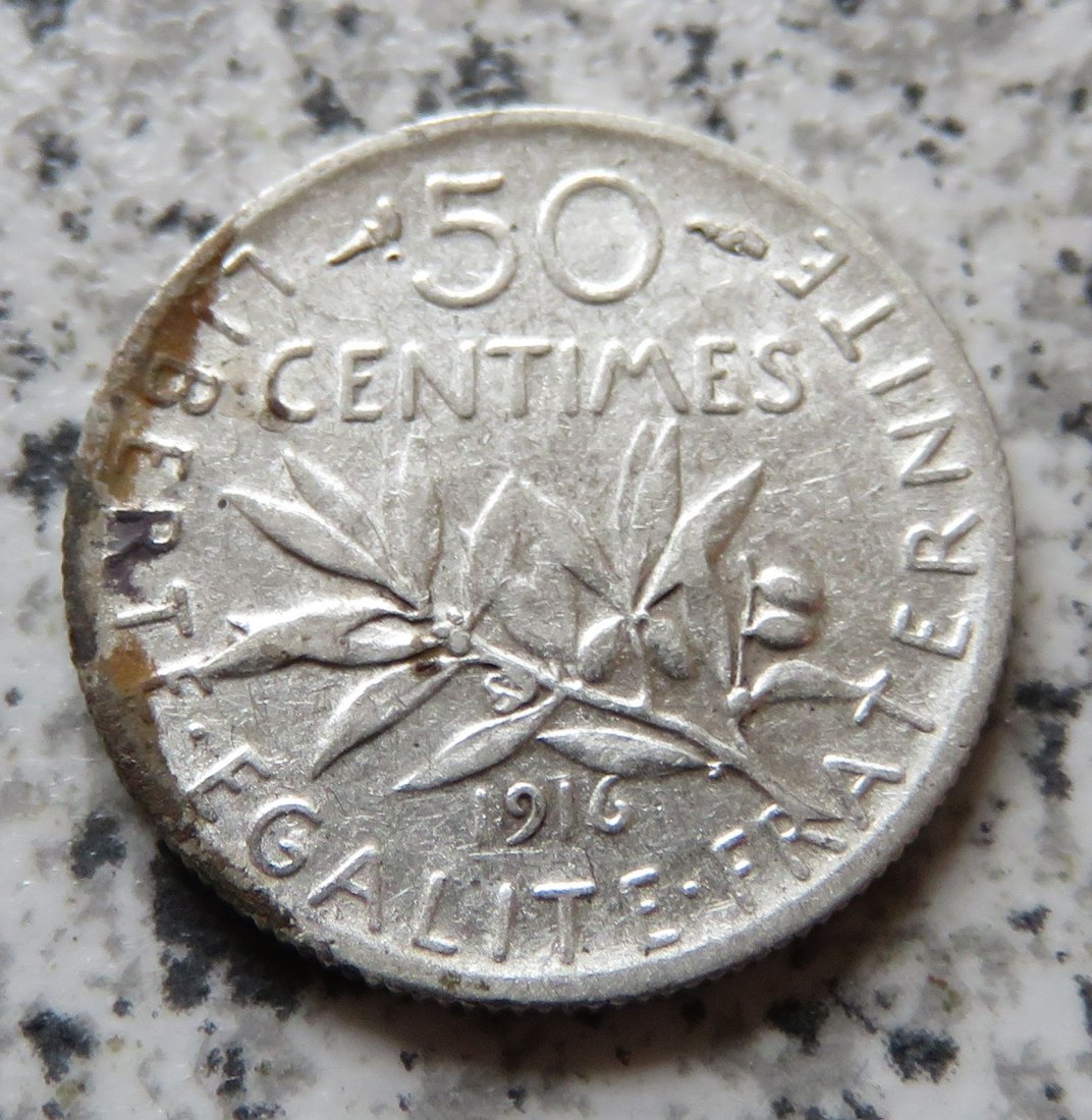  Frankreich 50 Centimes 1916   