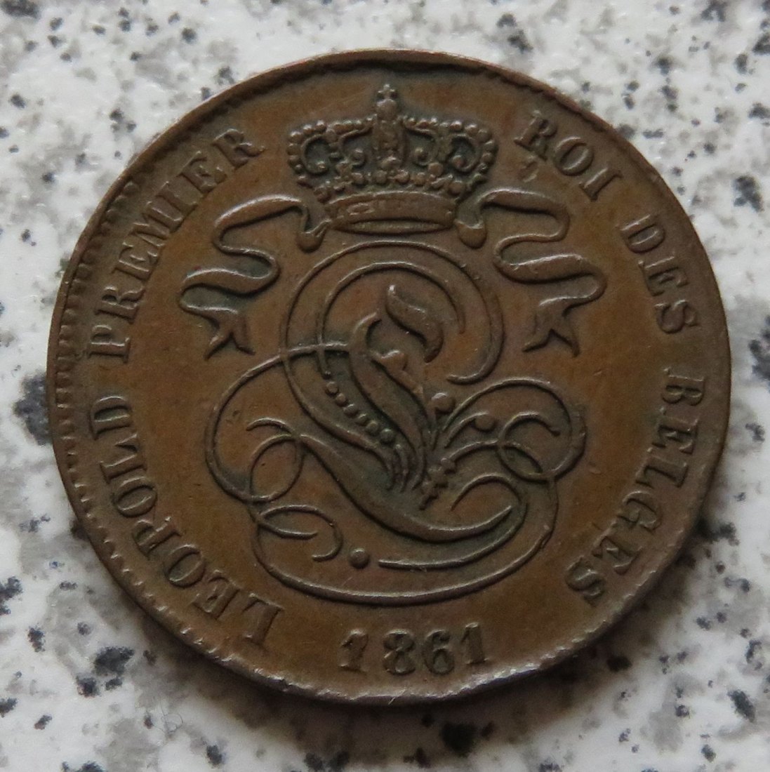  Belgien 2 Centimes 1861   