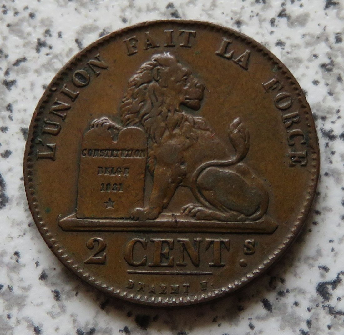  Belgien 2 Centimes 1861   