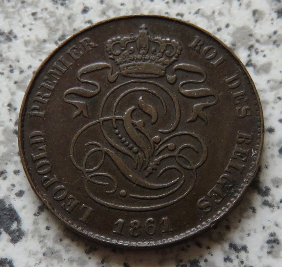  Belgien 2 Centimes 1861   