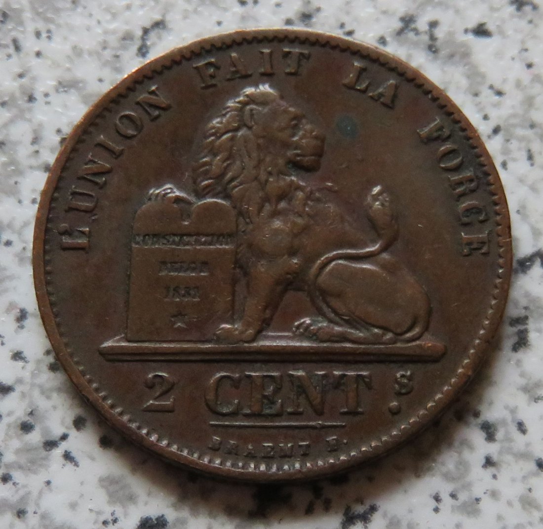  Belgien 2 Centimes 1870   