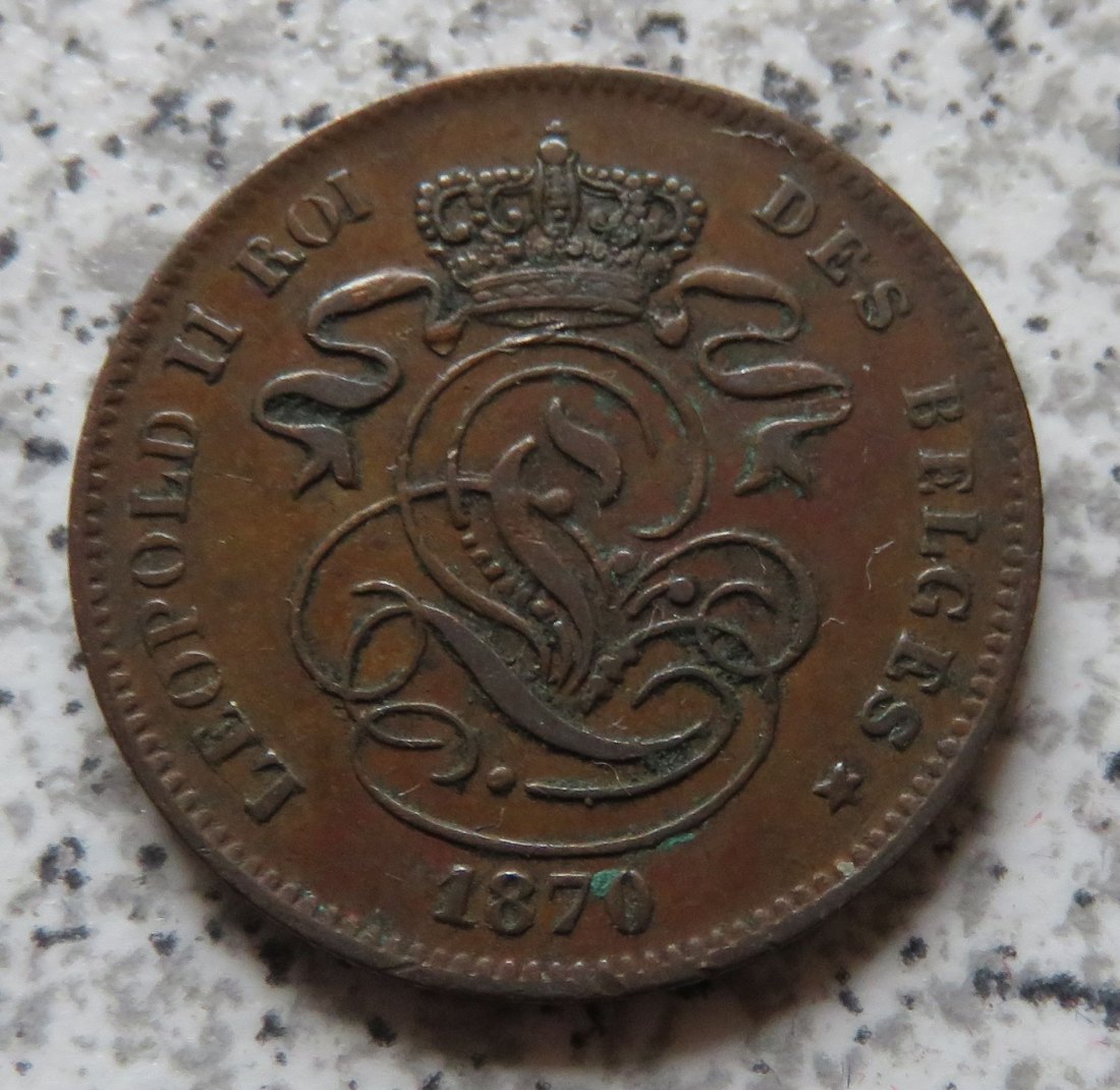  Belgien 2 Centimes 1870   