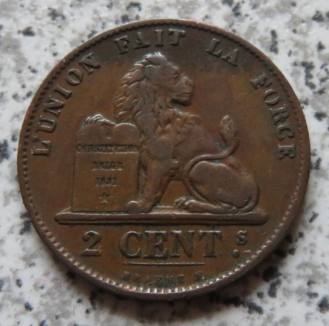  Belgien 2 Centimes 1870   