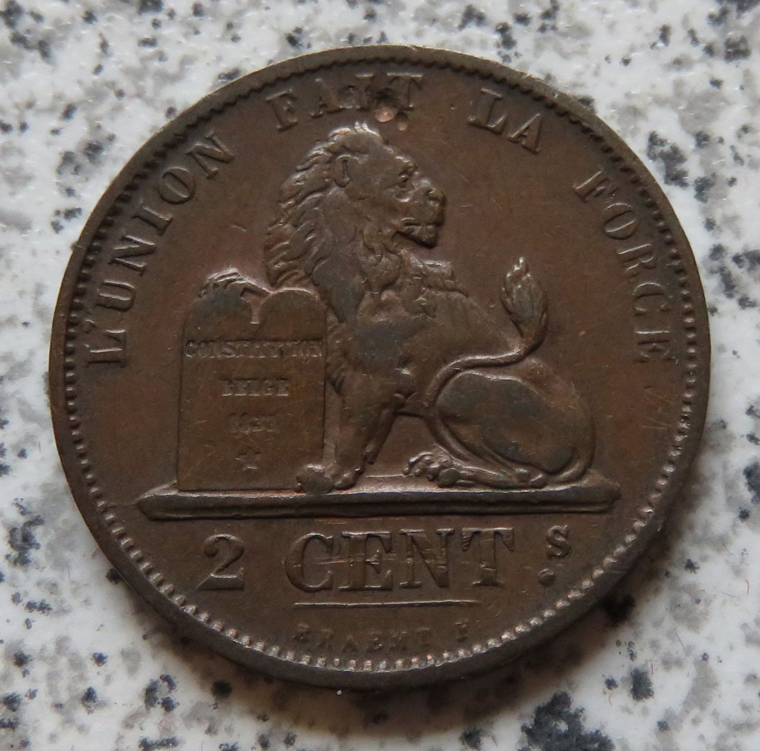  Belgien 2 Centimes 1873   