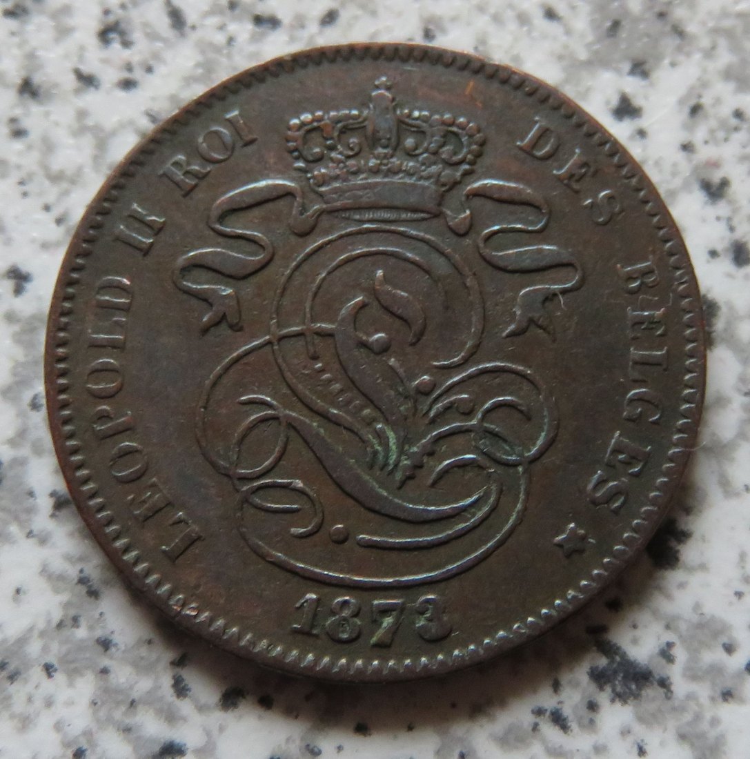  Belgien 2 Centimes 1873   