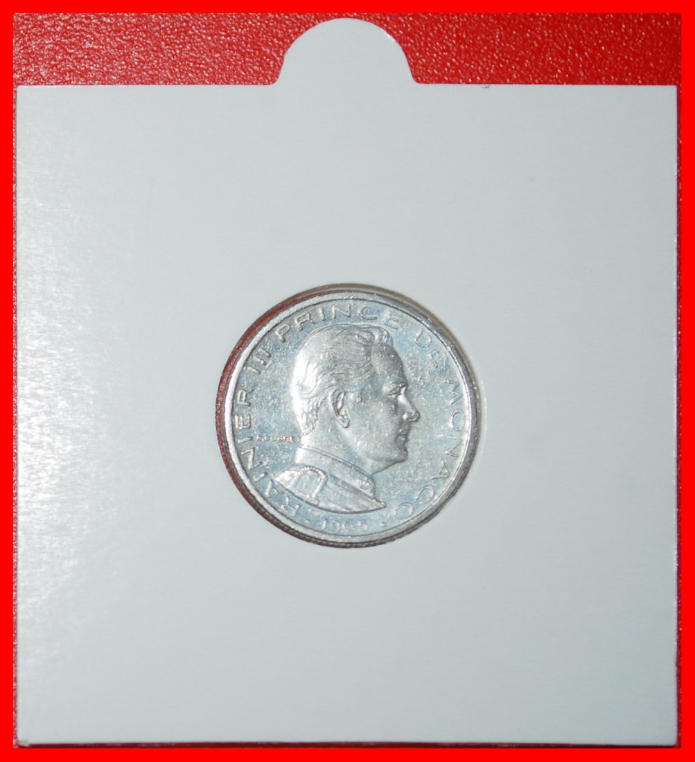  Ⰶ FRANCE (1965-1995): MONACO ★1/2 FRANC 1965! RAINIER III (1949-2005) LUSTRE★LOW START ★ NO RESERVE!   